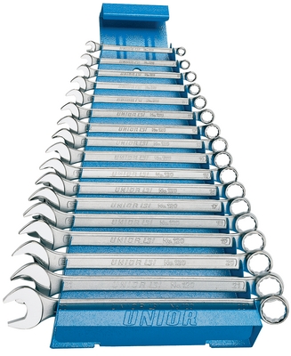 Set chei combinate lungi cu suport metalic 17 piese - 120/1 MS